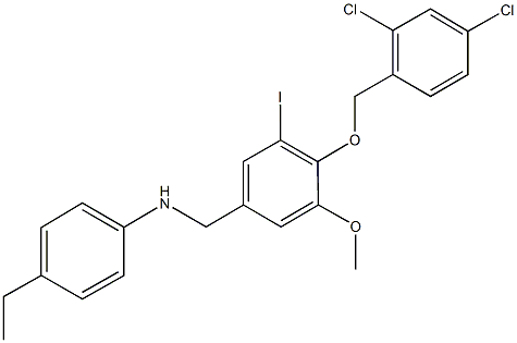 N-{4-[(2,4-dichlorobenzyl)oxy]-3-iodo-5-methoxybenzyl}-N-(4-ethylphenyl)amine|