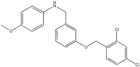 N-{3-[(2,4-dichlorobenzyl)oxy]benzyl}-N-(4-methoxyphenyl)amine Structure