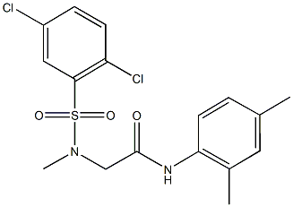 2-[[(2,5-dichlorophenyl)sulfonyl](methyl)amino]-N-(2,4-dimethylphenyl)acetamide Structure