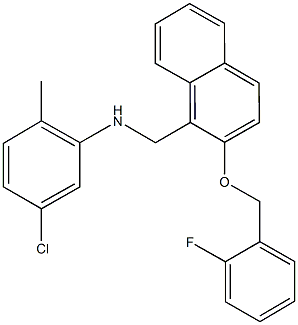 N-(5-chloro-2-methylphenyl)-N-({2-[(2-fluorobenzyl)oxy]-1-naphthyl}methyl)amine Structure