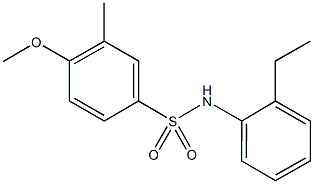 N-(2-ethylphenyl)-4-methoxy-3-methylbenzenesulfonamide 化学構造式