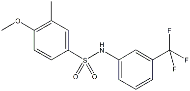 4-methoxy-3-methyl-N-[3-(trifluoromethyl)phenyl]benzenesulfonamide Struktur