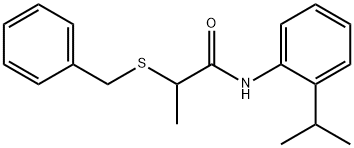2-(benzylsulfanyl)-N-(2-isopropylphenyl)propanamide Structure