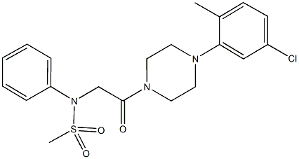 N-{2-[4-(5-chloro-2-methylphenyl)-1-piperazinyl]-2-oxoethyl}-N-phenylmethanesulfonamide|