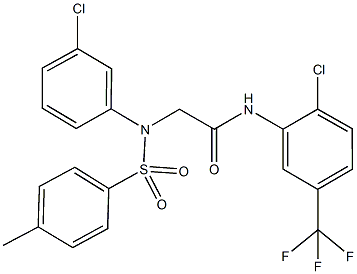 2-{3-chloro[(4-methylphenyl)sulfonyl]anilino}-N-[2-chloro-5-(trifluoromethyl)phenyl]acetamide|