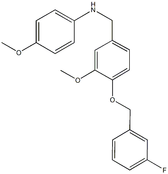 N-{4-[(3-fluorobenzyl)oxy]-3-methoxybenzyl}-N-(4-methoxyphenyl)amine Structure