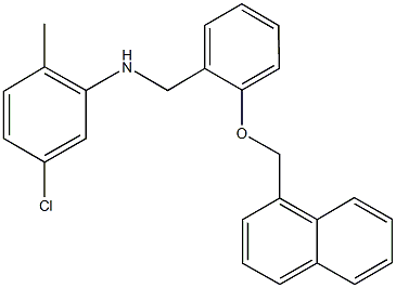 5-chloro-2-methyl-N-[2-(1-naphthylmethoxy)benzyl]aniline Struktur
