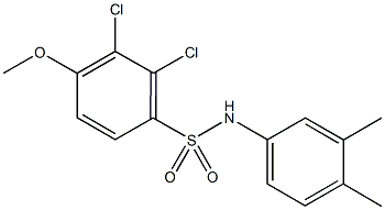 2,3-dichloro-N-(3,4-dimethylphenyl)-4-methoxybenzenesulfonamide Structure