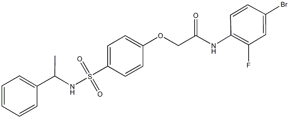 664321-03-3 N-(4-bromo-2-fluorophenyl)-2-(4-{[(1-phenylethyl)amino]sulfonyl}phenoxy)acetamide