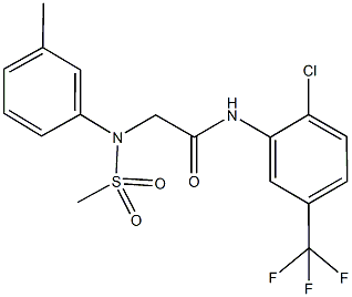 N-[2-chloro-5-(trifluoromethyl)phenyl]-2-[3-methyl(methylsulfonyl)anilino]acetamide Structure