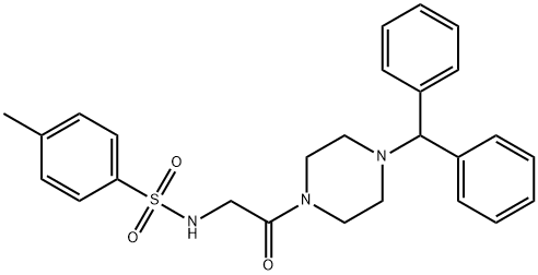 N-[2-(4-benzhydryl-1-piperazinyl)-2-oxoethyl]-4-methylbenzenesulfonamide Structure