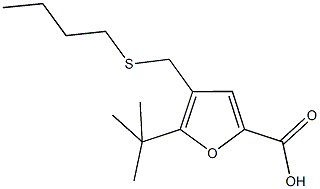 5-tert-butyl-4-[(butylsulfanyl)methyl]-2-furoic acid,664321-11-3,结构式