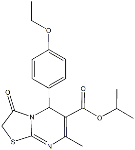664321-22-6 isopropyl 5-(4-ethoxyphenyl)-7-methyl-3-oxo-2,3-dihydro-5H-[1,3]thiazolo[3,2-a]pyrimidine-6-carboxylate