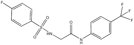 2-{[(4-fluorophenyl)sulfonyl]amino}-N-[4-(trifluoromethyl)phenyl]acetamide,664321-29-3,结构式