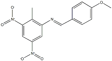 N-(4-methoxybenzylidene)-2-methyl-3,5-dinitroaniline,664321-57-7,结构式