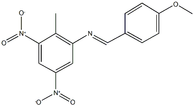 N-(4-methoxybenzylidene)-2-methyl-3,5-dinitroaniline Structure