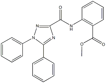 methyl 2-{[(1,5-diphenyl-1H-1,2,4-triazol-3-yl)carbonyl]amino}benzoate Struktur