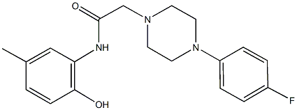 2-[4-(4-fluorophenyl)-1-piperazinyl]-N-(2-hydroxy-5-methylphenyl)acetamide Structure
