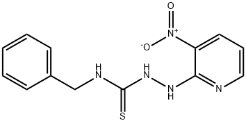 N-benzyl-2-{3-nitro-2-pyridinyl}hydrazinecarbothioamide 化学構造式