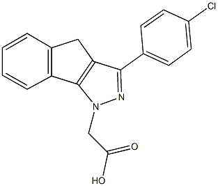 (3-(4-chlorophenyl)indeno[1,2-c]pyrazol-1(4H)-yl)acetic acid 结构式