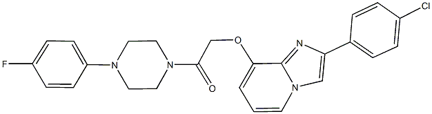 2-(4-chlorophenyl)imidazo[1,2-a]pyridin-8-yl 2-[4-(4-fluorophenyl)-1-piperazinyl]-2-oxoethyl ether Structure