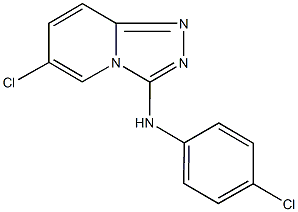 6-chloro-N-(4-chlorophenyl)[1,2,4]triazolo[4,3-a]pyridin-3-amine,664322-61-6,结构式