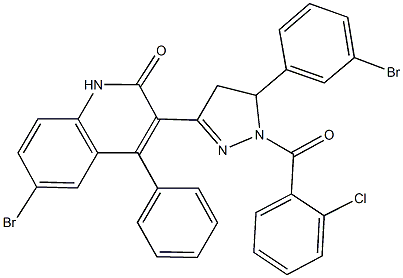 664348-00-9 6-bromo-3-[5-(3-bromophenyl)-1-(2-chlorobenzoyl)-4,5-dihydro-1H-pyrazol-3-yl]-4-phenyl-2(1H)-quinolinone