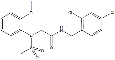 N-(2,4-dichlorobenzyl)-2-[2-methoxy(methylsulfonyl)anilino]acetamide Struktur