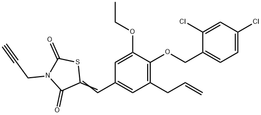 664349-32-0 5-{3-allyl-4-[(2,4-dichlorobenzyl)oxy]-5-ethoxybenzylidene}-3-(2-propynyl)-1,3-thiazolidine-2,4-dione