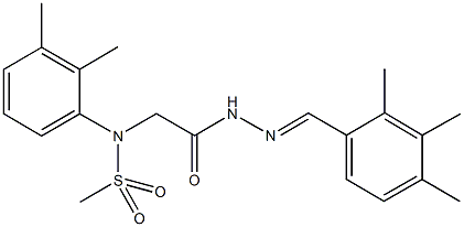 N-(2,3-dimethylphenyl)-N-{2-oxo-2-[2-(2,3,4-trimethylbenzylidene)hydrazino]ethyl}methanesulfonamide,664350-16-7,结构式