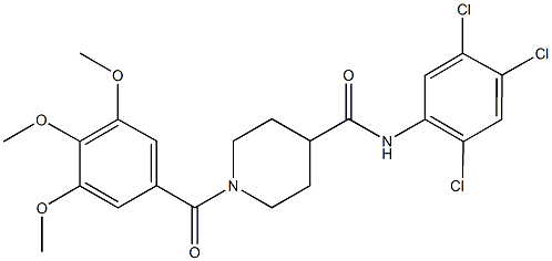 N-(2,4,5-trichlorophenyl)-1-(3,4,5-trimethoxybenzoyl)piperidine-4-carboxamide Structure