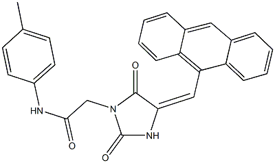 2-[4-(9-anthrylmethylene)-2,5-dioxoimidazolidin-1-yl]-N-(4-methylphenyl)acetamide|