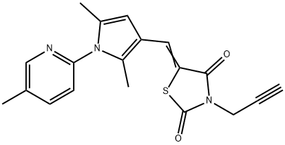 5-{[2,5-dimethyl-1-(5-methylpyridin-2-yl)-1H-pyrrol-3-yl]methylene}-3-prop-2-ynyl-1,3-thiazolidine-2,4-dione|