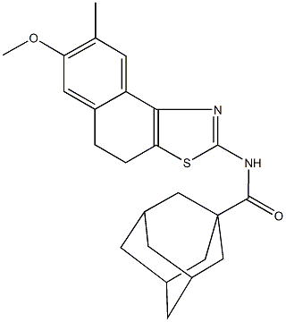 N-(7-methoxy-8-methyl-4,5-dihydronaphtho[1,2-d][1,3]thiazol-2-yl)-1-adamantanecarboxamide,664353-92-8,结构式