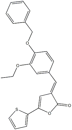 3-[4-(benzyloxy)-3-ethoxybenzylidene]-5-(2-thienyl)-2(3H)-furanone Structure