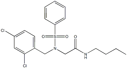 N-butyl-2-[(2,4-dichlorobenzyl)(phenylsulfonyl)amino]acetamide Structure