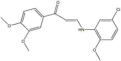 3-(5-chloro-2-methoxyanilino)-1-(3,4-dimethoxyphenyl)-2-propen-1-one 结构式