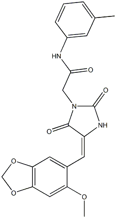 664354-32-9 2-{4-[(6-methoxy-1,3-benzodioxol-5-yl)methylene]-2,5-dioxo-1-imidazolidinyl}-N-(3-methylphenyl)acetamide