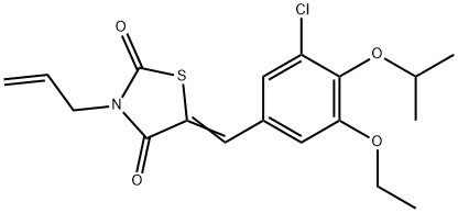 3-allyl-5-(3-chloro-5-ethoxy-4-isopropoxybenzylidene)-1,3-thiazolidine-2,4-dione Struktur