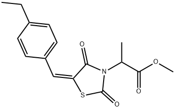 methyl 2-[5-(4-ethylbenzylidene)-2,4-dioxo-1,3-thiazolidin-3-yl]propanoate Struktur