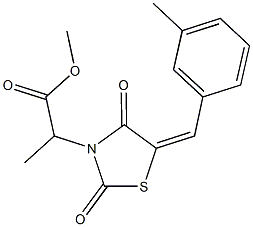 methyl 2-[5-(3-methylbenzylidene)-2,4-dioxo-1,3-thiazolidin-3-yl]propanoate Structure