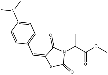 methyl 2-{5-[4-(dimethylamino)benzylidene]-2,4-dioxo-1,3-thiazolidin-3-yl}propanoate Structure