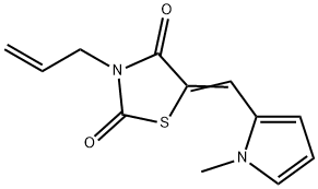 3-allyl-5-[(1-methyl-1H-pyrrol-2-yl)methylene]-1,3-thiazolidine-2,4-dione 化学構造式