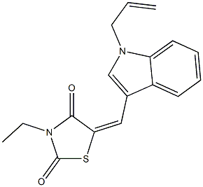 5-[(1-allyl-1H-indol-3-yl)methylene]-3-ethyl-1,3-thiazolidine-2,4-dione Struktur