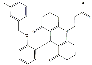 664357-56-6 3-(9-{2-[(3-fluorobenzyl)oxy]phenyl}-1,8-dioxo-2,3,4,5,6,7,8,9-octahydro-10(1H)-acridinyl)propanoic acid