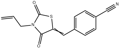 4-[(3-allyl-2,4-dioxo-1,3-thiazolidin-5-ylidene)methyl]benzonitrile Struktur