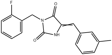 664358-26-3 3-(2-fluorobenzyl)-5-(3-methylbenzylidene)-2,4-imidazolidinedione