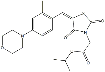 isopropyl {5-[2-methyl-4-(4-morpholinyl)benzylidene]-2,4-dioxo-1,3-thiazolidin-3-yl}acetate|