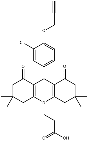 664358-84-3 3-(9-[3-chloro-4-(2-propynyloxy)phenyl]-3,3,6,6-tetramethyl-1,8-dioxo-2,3,4,5,6,7,8,9-octahydro-10(1H)-acridinyl)propanoic acid