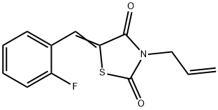 3-allyl-5-(2-fluorobenzylidene)-1,3-thiazolidine-2,4-dione Struktur